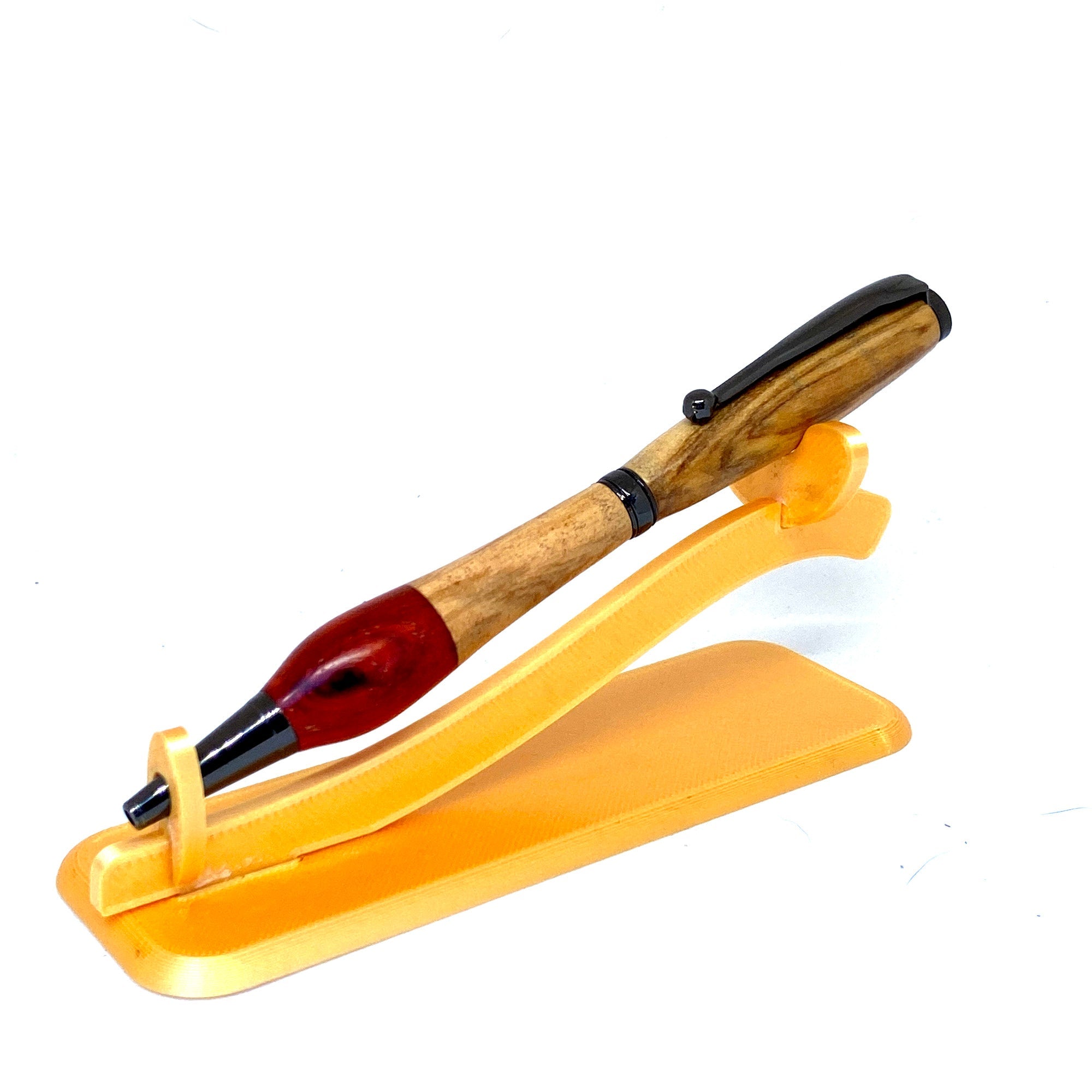 Stylo artisanal en bois d'olivier et padouk, fait main