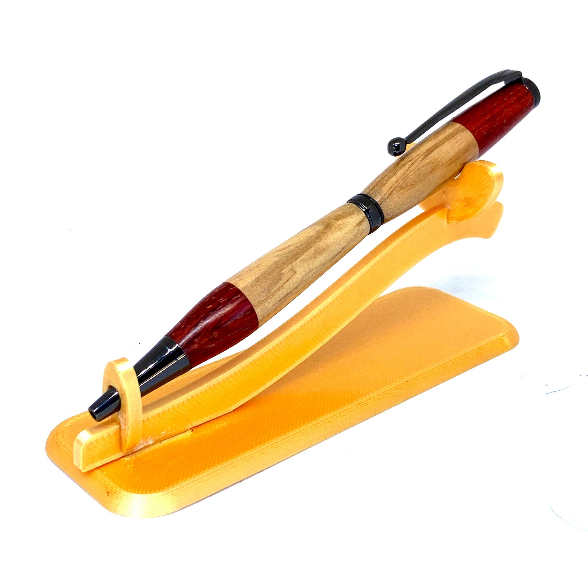 Stylo artisanal en bois de Padouk et olivier, fait main