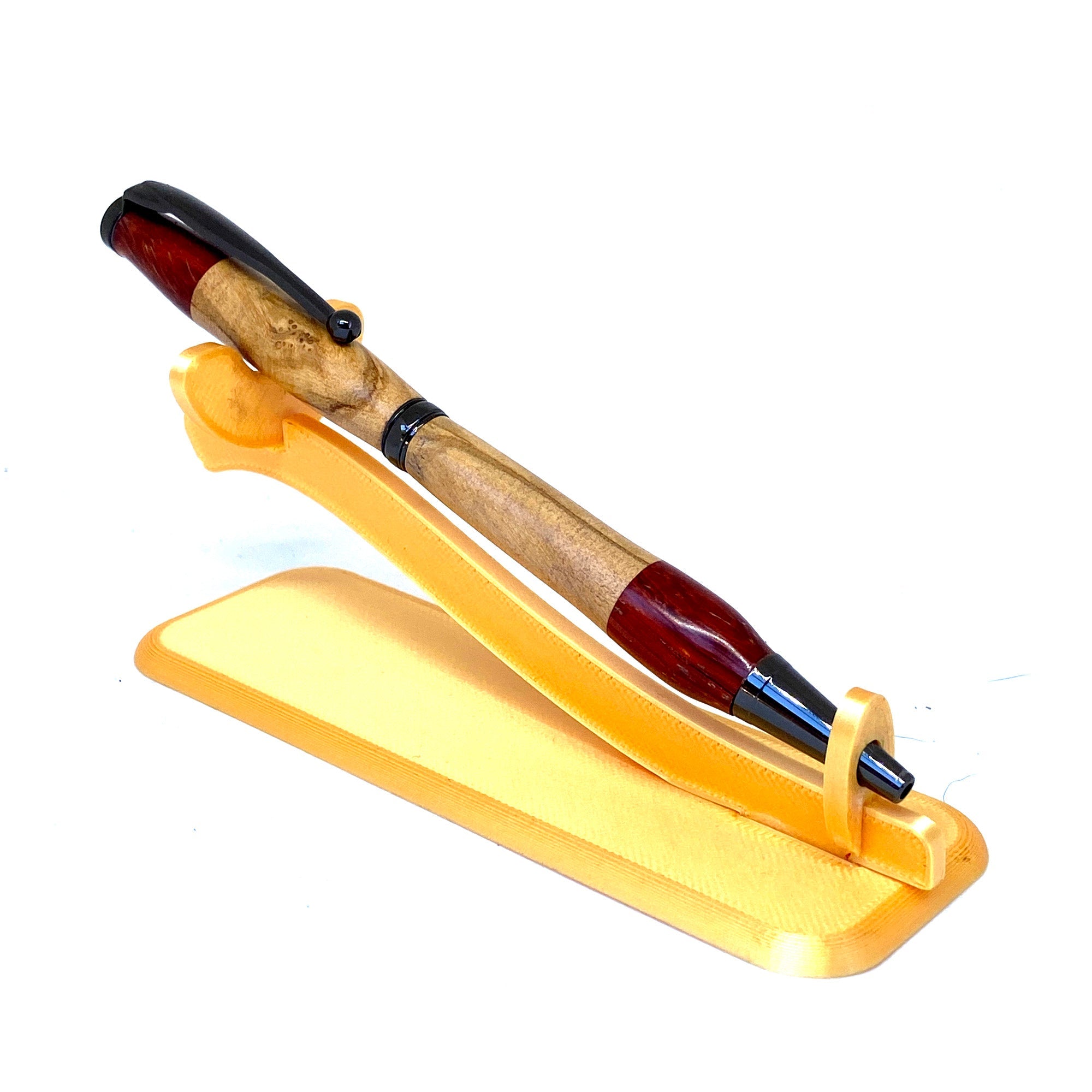 Stylo artisanal en bois de Padouk et olivier, fait main