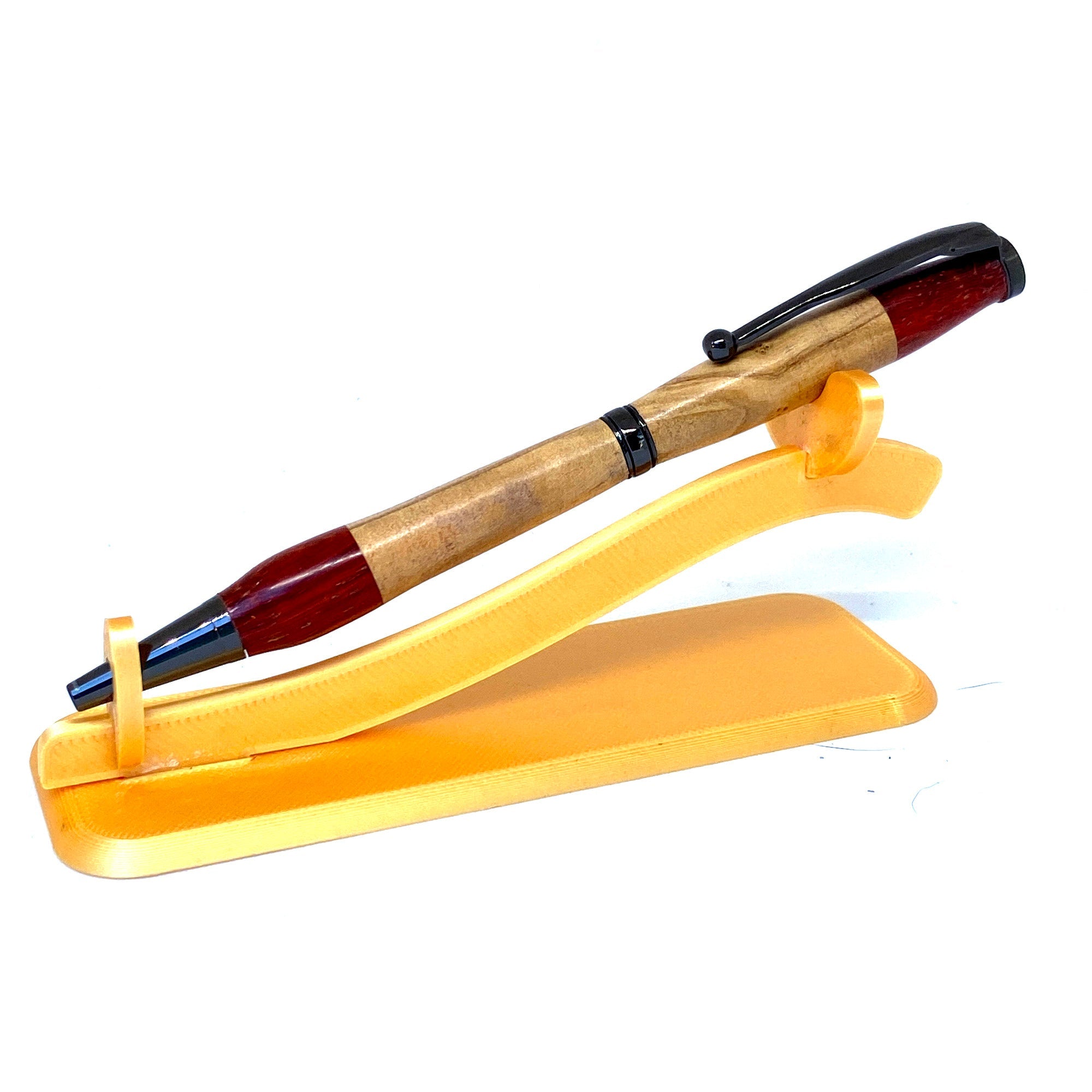 Stylo artisanal en bois de Padouk et olivier, fait main